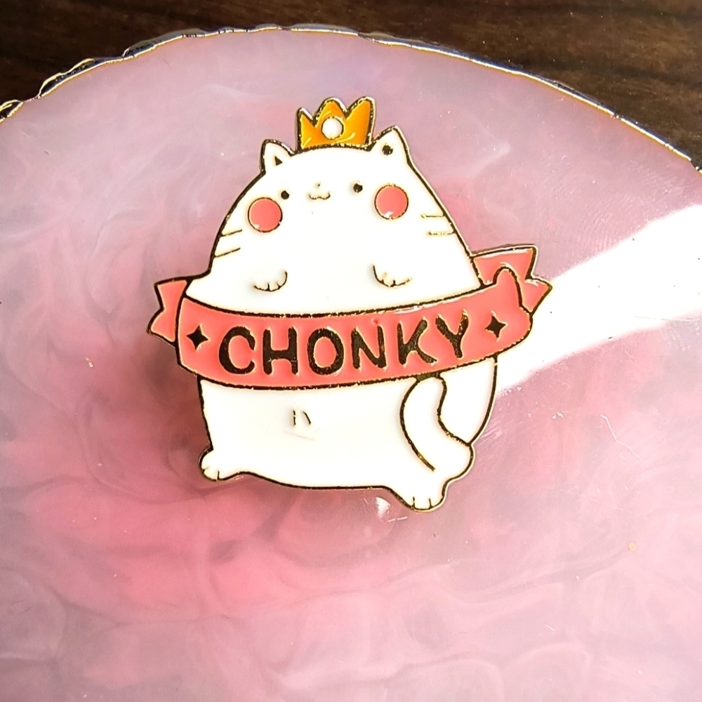 Cute Chonky Cat Enamel Pin